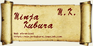 Minja Kubura vizit kartica